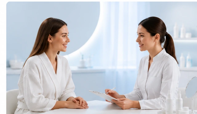 Consultation before laser hair removal
